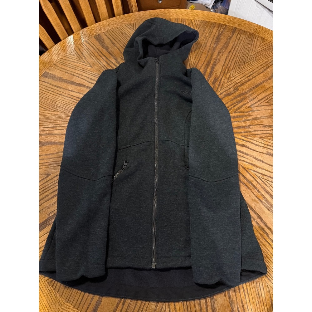 The North Face Womens Full Zip Hoodie Charcoal Grey Fleece Jacket Small S/P